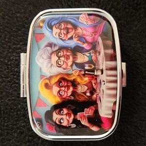 NEW - PILL CASE...PILL CONTAINER...WITH A MIRROR